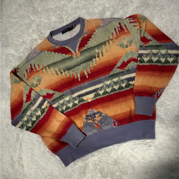Polo Ralph Lauren Sweaters - Polo Ralph Lauren Sweater Womens Printed Knit Aztec Size: XS